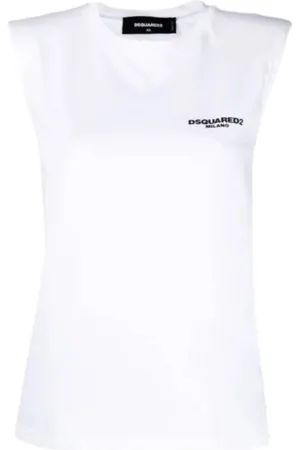 Dsquared2 Top, Dame, Hvid, XS, Essential Sleeveless Shirt