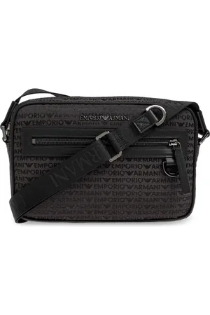 Emporio Armani Taske, Herre, Sort, ONE SIZE, Uld, Jacquard Skuldertaske