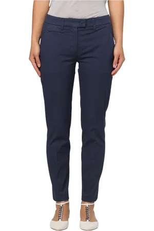 Dondup Bukser, Dame, Blå, W31, Slim-fit Bukser