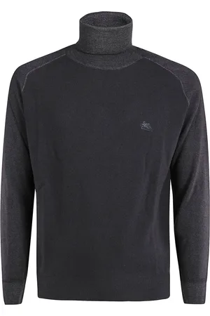 Etro Strik, Herre, Grå, M, Uld, Turtleneck Sweater