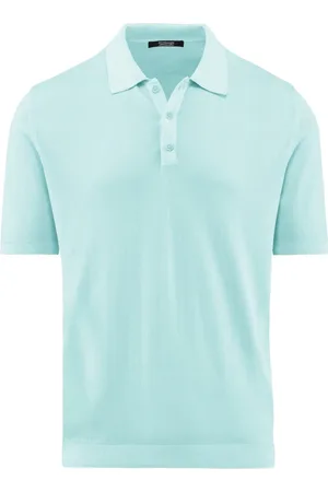 Bomboogie Top, Herre, Blå, XL, Bomuld, Stockinette Stitch Polo Shirt