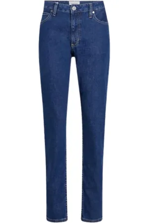 Calvin Klein Jeans, Dame, Blå, W25 L30, Bomuld, Slim Mid Jeans
