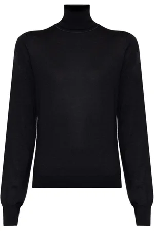 Maison Margiela Strik, Dame, Sort, L, Uld, Uld Turtleneck