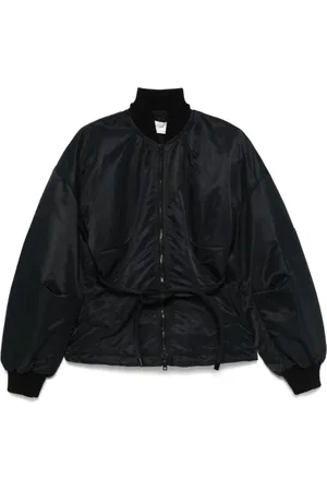 Sportmax Jakke, Dame, Sort, XS, Sort Zip Jakke med Ribkant