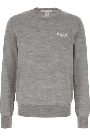 Comme des Garçons Sweathshirts & Hoodies, Herre, Grå, M, Uld, Rundhalset sweater