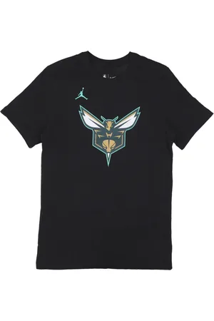 Jordan Top, Herre, Sort, XL, Bomuld, Charlotte Hornets Logo Tee