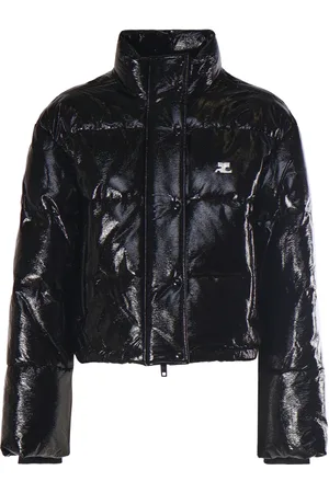 Courrèges Jakke, Dame, Sort, S, Bomuld, Cropped Bomber Jakke