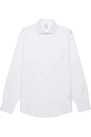 Brooks Brothers Skjorte, Herre, Hvid, S, Bomuld, Regent Fit Non-Iron Spread Collar Skjorte