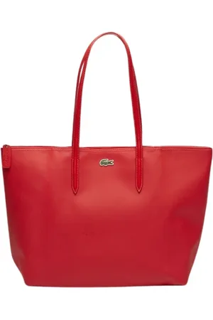 Lacoste Taske, Dame, Rød, ONE SIZE, Polyester, Solid Farve Logo Broderet Tote Taske