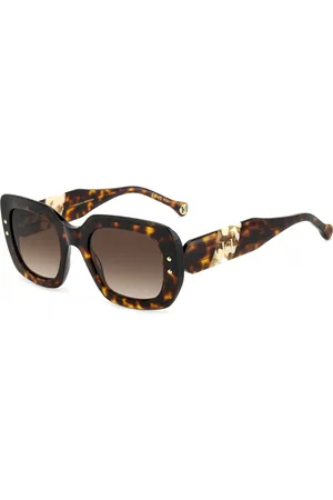 Carolina Herrera Tilbehør, Dame, Brun, 52 MM, Uld, Stilfulde solbriller