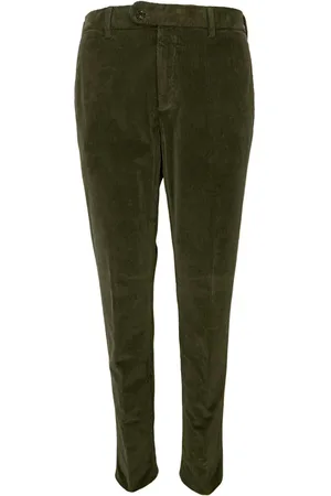 LARDINI Bukser, Herre, Grøn, 4XL, Bomuld, Slim-fit Bukser
