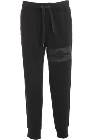 Moncler Bukser, Herre, Sort, 2XL, Bomuld, Tapered Track Pants