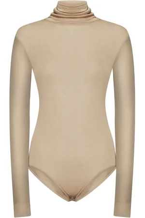 Maison Margiela Top, Dame, , XS, Tyl, Turtleneck Top med trykknap
