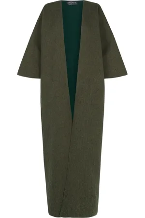 Cortana Bluser & Skjorter, Dame, Grøn, L, Bomuld, Reversibel Oversized Kimono Frakke