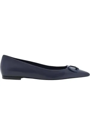 Carolina Herrera Sko, Dame, Blå, 38 EU, Læder, Flade sko Insignia Grid