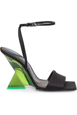 The Attico Sko, Dame, Sort, 37 EU, Læder, Pyramidehæls Sandaler