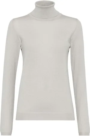Brunello Cucinelli Strik, Dame, , S, Cashmere, Cashmere, silke og lurex turtleneck
