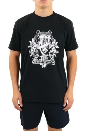 MARCELO BURLON Top, Herre, Sort, M, Bomuld, County Cup Regular T-Shirt