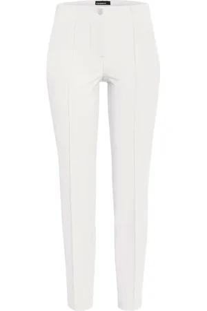 Cambio Bukser, Dame, Hvid, S, Slim-fit Bukser
