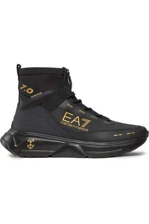EA7 Sko, Herre, Sort, 39 1/2 EU, Polyester, X8Z043Xk362Nero Sneakers