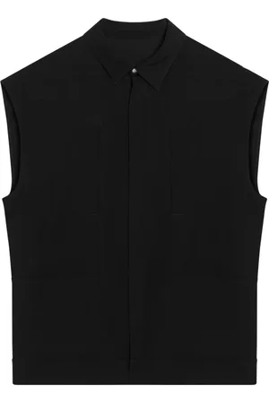 Rick Owens Jakke, Herre, Sort, S, Uld, Stilfuld Vest Jakke