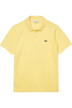 Lacoste Top, Herre, Gul, M, Bomuld, Gul Polo Shirt med Ribkant