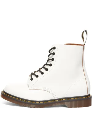 Dr. Martens Sko, Herre, Hvid, 41 EU, Læder, Vintage Made in England Quilon Støvler