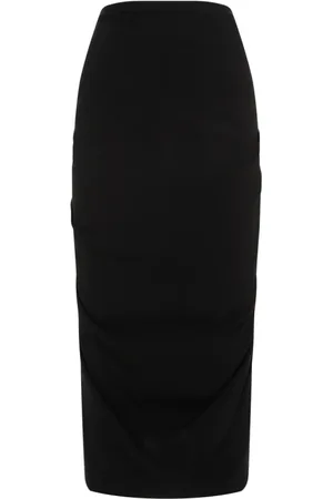 DRIES VAN NOTEN Nederdel, Dame, Sort, XS, Uld, Sonata Midi Skirt