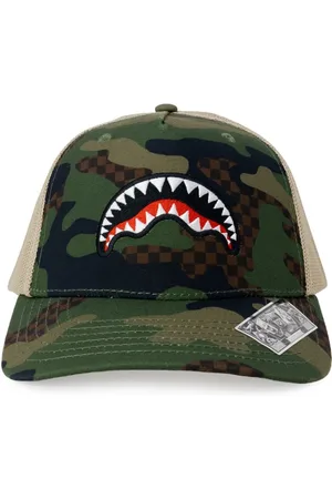 Sprayground Tilbehør, Herre, Grøn, ONE SIZE, Bomuld, Multifarvet ternet camo hat