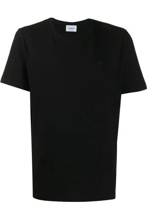 Dondup Top, Herre, Sort, S, Bomuld, Logo Plaque Crew Neck