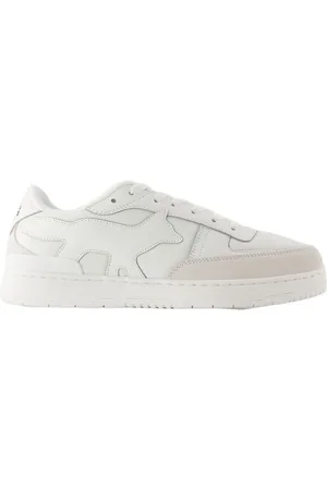 Maison Kitsuné Sko, Herre, Hvid, 42 EU, Læder, Hvide Læder Sneakers - Chiru