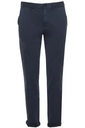 Calvin Klein Bukser, Herre, Blå, W33, Bomuld, Blå Chino Bukser Regular Fit