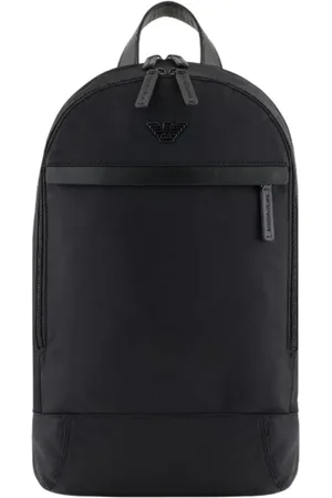 Emporio Armani Taske, Herre, Sort, ONE SIZE, Nylon, Nylon Rygsæk med Ørneplade