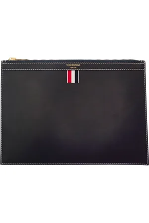 Thom Browne Taske, Herre, Blå, ONE SIZE, Læder, Lille Dokumentholder