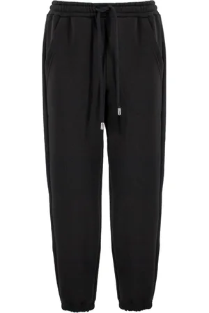 ERMANNO SCERVINO Bukser, Dame, Sort, L, Bomuld, Sporty Jogger Bukser med Komfortabel Pasform