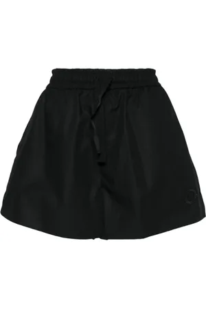 Moncler Shorts, Dame, Sort, XS, Bomuld, Logo-Appliqué Poplin Shorts