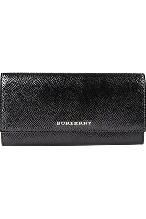 Burberry Tilbehør, Dame, Sort, ONE SIZE, Læder, Elegant Sort Læderpung/Kortholder