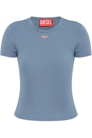 Diesel Top, Dame, Blå, XS, Bomuld, T-Ele-Long-D T-shirt