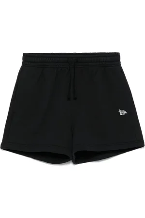 Maison Kitsuné Shorts, Dame, Sort, S, Bomuld, Shorts med elastisk linning