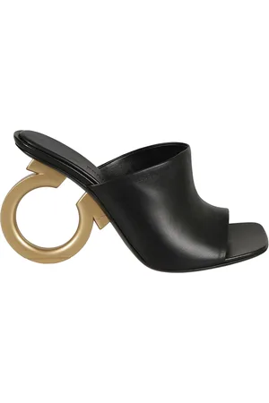 Salvatore Ferragamo Sko, Dame, Sort, 35 1/2 EU, Læder, Elina Læder Mules