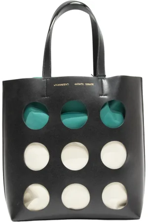 LIVIANA CONTI Taske, Dame, Sort, ONE SIZE, Læder, Perforeret Lædertote Bag