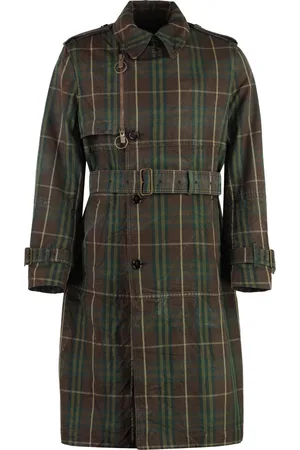 Burberry Frakke, Herre, Grøn, XL, Bomuld, Klassisk bomuldstrenchcoat