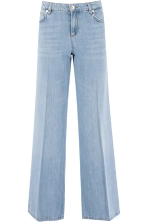 ERMANNO SCERVINO Jeans, Dame, Blå, 2XS, Five-Zip Straight Line Jeans