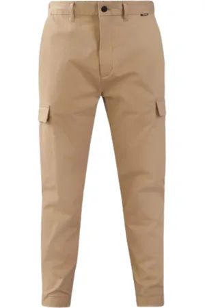 Calvin Klein Bukser, Herre, , W38 L32, Tyl, Moderne Twill Cargo Bukser med Tapered Ben