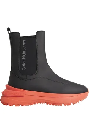 Calvin Klein Sko, Dame, Sort, 36 EU, Læder, Chunky Runner Chelsea Støvle