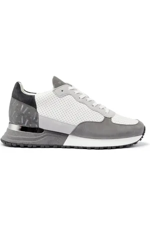 Mallet Sko, Herre, Grå, 43 EU, Læder, Popham Perf Grå Sølv Sneakers
