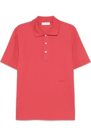 Lanvin Top, Herre, Rød, L, Uld, Clay Polo Shirt