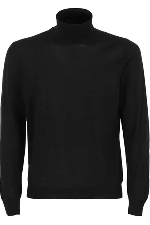 TAGLIATORE Strik, Herre, Sort, L, Uld, Turtleneck
