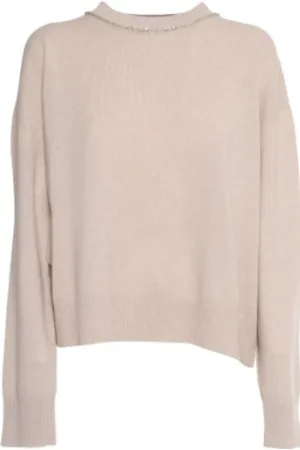 Fabiana Filippi Strik, Dame, , L, Uld, Elegant Sweaters Collection