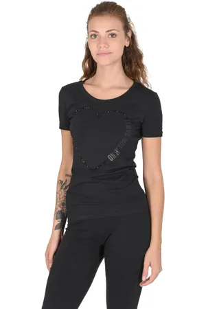 Moschino Top, Dame, Sort, XS, Bomuld, Bomuldsblanding T-shirt
